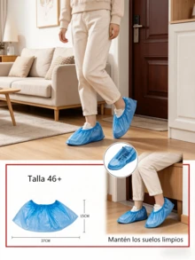 200  Casual    PEVA - Cubrezapatos desechables azules - Ver 1