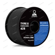 3mm x 30m 傘繩 Type II 尼龍編織多用途繩，適用戶外露營、DIY 手作、手鍊、掛繩、狗項圈與固定綁繩，耐用重型繩 - 彩色 - 查看 13