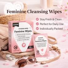 18pcs Portable Feminine Personal Care Wet Wipes, Individually Packed Refreshing Cleansing Wipes For Daily Use, Travel, Office, Outdoor And On-The-Go Convenience - 18pcs盒裝 - 查看 3