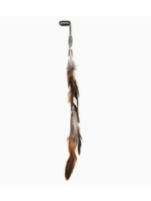 Künstliche Feder Boho Feder Quaste Haarclip mit Druckknopf, für den täglichen Gebrauch von Frauen, Haarzubehör, Haarclip, Haarspange, Haarnadel, Schulmaterial, Festival, Party - Verschiedenfarbig - Übersicht 5