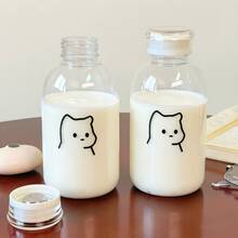 1 chiếc cốc nước trong suốt chất lượng cao, vẽ hình hoạt hình đơn giản, thích hợp đựng sữa, nước đá, đồ uống, vật dụng cần thiết trong gia đình. - Chó con đen 600ml - Xem 2