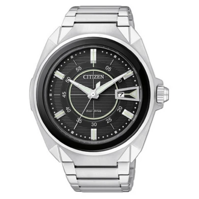 CITIZEN Reloj de acero inoxidable para hombres AW1021-51E, reloj de pulsera casual de negocios con pantalla de fecha, regalo ideal para padre, novio, esposo en aniversario o cumpleaños