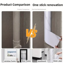 1 Roll 3.94 In X 196.85 In Window Frame Renovation Decorative Strips, Waterproof Sunshade Changeable Beautifying Film For Balcony Doors And Windows, White Pipe Decorative Sticker For Bathroom Pipe Concealment - 10cmx5m - View 12