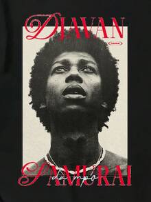 Djavan T-Shirt, 100% Cotton, Brazilian National Music (MPB), Unisex, Men's/Women's, Immediate Shipping, Various Colors, Black T-Shirt - 黑色 - 查看 4