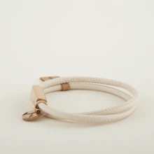 BLKSMTH Pulsera apilada de piel sintética con patrón grabado con láser en color oro rosa, regalo perfecto - Oro rosa - Ver 7