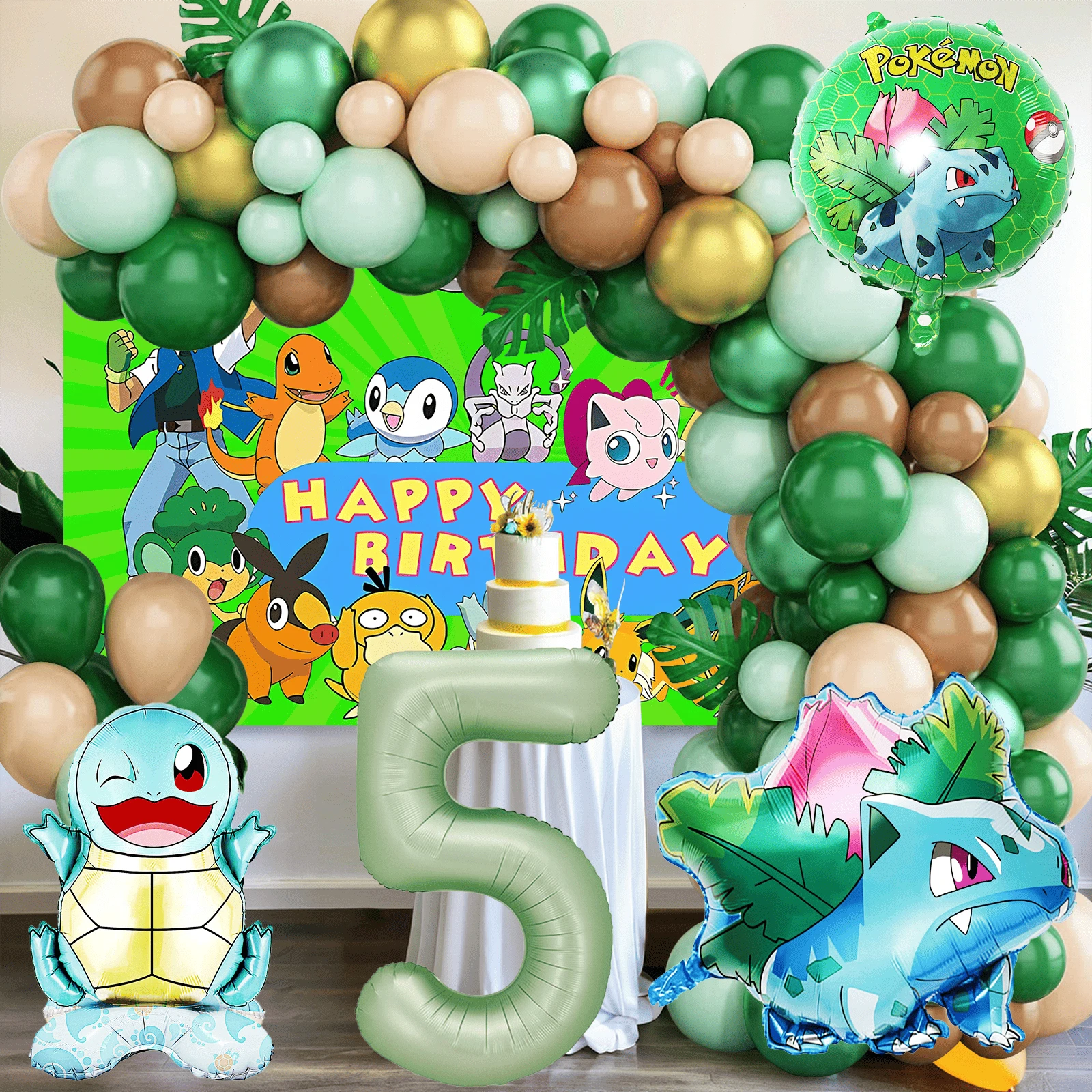 Green Foil Balloon Set For Pets, Includes Green, Blue And Yellow Balloons, Birthday Party Decor, Happy Birthday Balloon Combo, Suitable For Adult Birthday Party Wall Decor Balloon Set - View 14