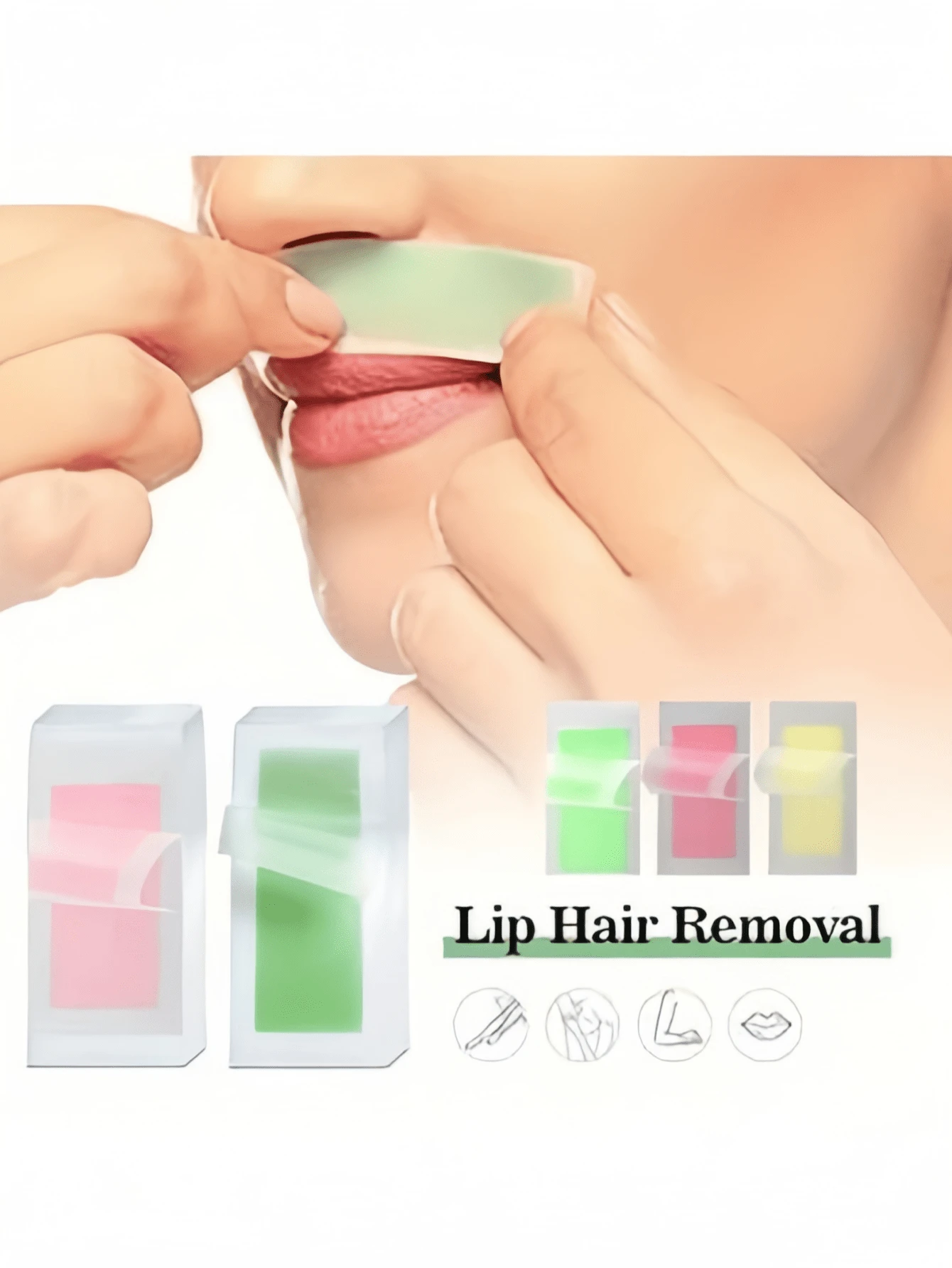Miếng dán tẩy lông nhanh chóng, không gây đau rát, phù hợp với mọi loại da.