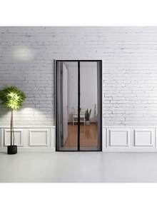1pc Magnetic Self-Sealing Mesh Screen Door, Heavy Duty Magnetic Closure To Prevent Insects, Retractable Sliding Screen Door - Door Curtain - View 3