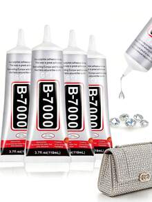 B6000 手工水晶胶，25/50/110ml 透明 B-6000 超级珠宝胶，透明工业粘合剂，适用于织物、手机壳、珠宝制作、水晶水钻、宝石、木材、玻璃等。 - B6000 - 查看 9