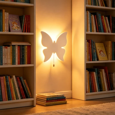 1pc/2pcs Battery-Powered Hanging Night Light With Star, Moon, Cloud, And Butterfly Designs, Featuring Soft Illumination, Suitable For Independent Hanging Or Wall Mounting, Ideal For Bedrooms And Living Rooms, Modern Home Decor Gift, Cloud-Shaped Lamp, Bedroom Lighting Fixture (No Batteries Included)