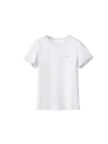 CAMEL CROWN Women's Outdoor Quick-Dry Short Sleeve T-Shirt, Breathable Moisture-Wicking Lightweight Fabric, Suitable For Spring And Summer - Endless White - View 2