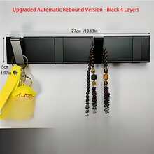 Invisible Auto-Retractable Folding Hook, Wallmount Clothes Hanger Without Drilling, Space-Saving Heavy Duty Hook Suitable For Bathroom, Entryway, Bedroom, Kitchen - Multicolor - View 15