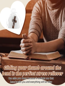 Quà tặng bằng gỗ hình chữ thập, làm thủ công, mang ý nghĩa tôn giáo, giúp thư giãn và tập trung, thích hợp để trang trí giỏ quà. - nhiều màu - Xem 4