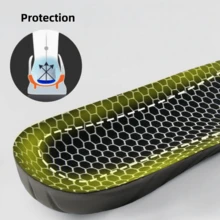 2PCS EVA Arch-Supporting Insole, Black Mesh Shock-Absorbing Insole, Highly Elastic Professional Sports Insole, Shoe And Boot Accessories, Shoes And Boots - Black - View 4