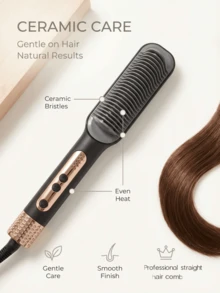 Lược duỗi tóc chuyên nghiệp SOKANY, ion âm, làm nóng nhanh, chống bỏng. - màu đen - Xem 6
