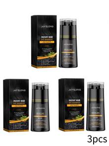 JAYSUING 200ml Champú Colorante Negro Natural - Champú Tinte Cabello 3 en 1 con Ingredientes Botánicos - Color Vibrante de Larga Duración y Cuidado Nutritivo para Cabello Sensible - Ideal para DIY y Uso en Casa,regalos para hombres y mujeres adecuados para Día de la madre, Día del padre, cumpleaños, bodas y fiestas,tintes para el cabello,ofertas,maquillaje,Envío Gratis - Negro - Ver 11