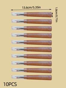 Large Brown Ergonomic Seam Ripper Set, 2pcs / 10pcs Optional Large Handle Quick Seam Ripper Knife, Durable Sewing Accessories For Professional Alterations, Quilting, Embroidery Thread Trimming And Fabric Craft Creation - Thread Remover - View 10