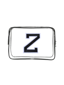 1個透明PVC便攜式收納袋，A-Z字母毛巾刺繡圖案，大容量化妝品收納盒/袋，防水拉鍊設計，多功能化妝袋/美容袋，可用於存放口紅、化妝刷、護膚品、手機、硬幣及各種小物品，適合居家與度假，旅行必備，假期旅行與開學理想之選 - 彩色 - 查看 18