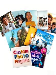 Customizable Photo Fridge Magnets, Personalized Picture Fridge Stickers, Customized Photo Magnets For Home, Kitchen, Office And Bedroom Decor, Suitable For Family And Friends - Multicolor - View 6