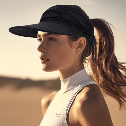 1pc Fashionable Elegant Women's Summer Outdoor Sports Sun Hat, Foldable Portable Headwear Hat For Swimming, Baseball, Tennis, Golf And Other Outdoor Sports UV Protection, Suitable For Valentine's Day, Fast Shipping