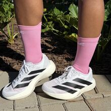 Adult Polyamide Running Socks With 3D Cuff, Breathable, Thermal Comfort, High Performance, Spinning, Cycling - 2 Pink Pairs - View 4