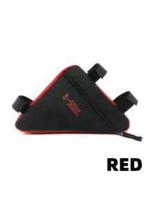 2 piezas Bolsa triangular para bicicleta, Bolsa de cuadro de bicicleta de montaña de liberación rápida, Paquete de accesorios de conducción frontal - Multicolor - Ver 2