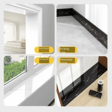 1 Roll 3.94 In X 196.85 In Window Frame Renovation Decorative Strips, Waterproof Sunshade Changeable Beautifying Film For Balcony Doors And Windows, White Pipe Decorative Sticker For Bathroom Pipe Concealment - 10cmx5m - View 11