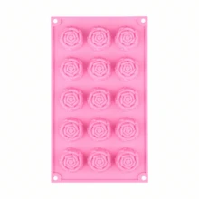 玫瑰矽膠糖果藝術模具，花朵蛋糕樹脂模具，糖果巧克力冰塊模具，烘焙工具，糖果藝術裝飾 - 彩色 - 查看 11
