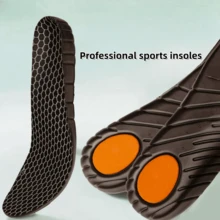 2PCS EVA Arch-Supporting Insole, Black Mesh Shock-Absorbing Insole, Highly Elastic Professional Sports Insole, Shoe And Boot Accessories, Shoes And Boots - Black - View 5