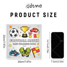 GDTME Soccer Series: A Cute And Fun Soccer Series Coloring Book For Students, 24 Pages Of Simple And Unique Doodles, Stress Relief, Soccer Support, Pearlescent Cover, Thick Paper, Stationery, World Cup, Back-To-School Season, Birthday Gift, Gift For Women, Adult Coloring Book. - Football Series - View 8