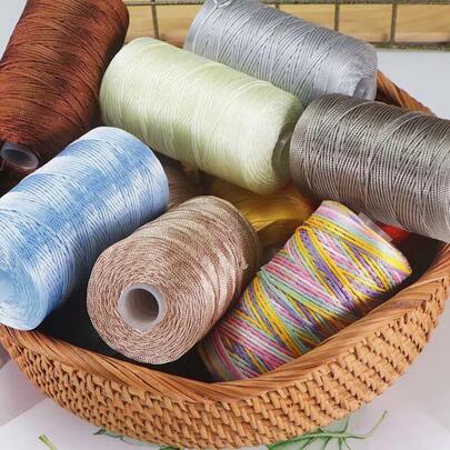 3pcs Ice Linen Nylon Yarn, Nylon 100% Crochet Thread, Hand-Knitted Yarn, Suitable For Braiding Summer Sun Hat Shoes Cushion, 3.53oz/Pc, Width 1.5mm