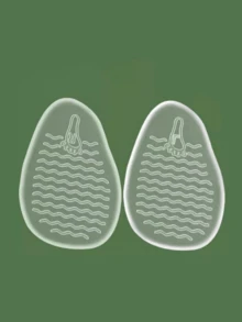 1 Pair Soft Silicone Anti-Slip Forefoot Pads, Comfortable Cushion Inserts To Prevent Pain & Friction, Suitable For High Heels, Shoes, Sandals, Reduce Shoe Size - Clear - View 8