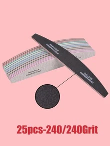 5 piezas/10 piezas Limas de uñas profesionales - Limas de uñas doble cara de 80/100/150/180/240 granos, lavables y reutilizables, adecuadas para uñas naturales y acrílicas, para uso en el hogar y en el salón - Multicolor - Ver 24