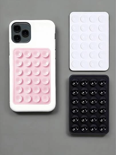 Bộ 3 giá đỡ điện thoại bằng silicon, giá đỡ điện thoại hút chân không, kẹp điện thoại rảnh tay, giá đỡ vòng, tương thích với điện thoại IOS và Android, phù hợp với mặt lưng điện thoại bằng kính nhẵn, không phù hợp với mặt lưng điện thoại nhám. Màu trắng + đen + hồng + trong suốt + đỏ hồng, chủ đề Lễ Phục Sinh và Tết Nguyên Đán.