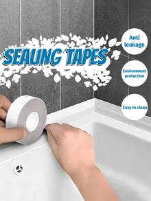 1 Roll 3.8cm*1m White/Black/Transparent Printed Waterproof, Mildew-Proof, Oil-Proof Sealing Tape, High Adhesiveness, Self-Adhesive Sealing Tape, Suitable For Kitchen, Bathroom, Bathtub, Wall Corner, Sink And Toilet - A - View 12