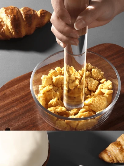 1pc Acrylic Transparent Rolling Pin, Non-Stick Dough Rolling Pin For Home Use, Smooth Top Won't Hurt Hands, Baking Tool For Non-Stick Dough, Suitable For Baking Soft Candies, Pizza, Pies, Pastries, Noodles, Dough, Cookies, Transparent Acrylic Rolling Pin, Suitable For Polymer Clay Arts And Crafts Tools