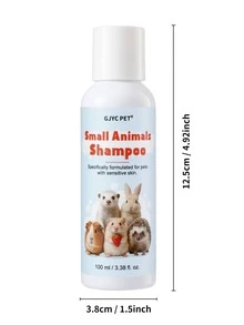 Small Pet Shampoo – 3.38 Fl Oz Tearless Gentle Cleanser For Guinea Pigs, Rabbits, Ferrets, Hamsters & Hedgehogs, Deodorizing & Conditioning Formula, PH Balanced For Sensitive Skin, Paraben Free - 100ml - View 9