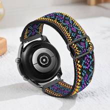 1条弹性表带，兼容 38mm/40mm/41mm/42mm/44mm/45mm/49mm，可调节替换表带，兼容 Ultra系列9/8/7/6/5/4/3/2，18mm/20mm/22mm通用尼龙编织表带，兼容三星Galaxy Watch 6/5/4 40mm/44mm，弹性表带兼容Galaxy Watch 5 Pro 45mm/Watch 4 Classic/6 Classic 42mm/46mm/Active 2/Watch/Watch/智能手表，柔软可调节透气尼龙运动表带，适用于Versa2/Versa3/4/Charge 5/Charge 6手表 - 紫花 - 查看 3