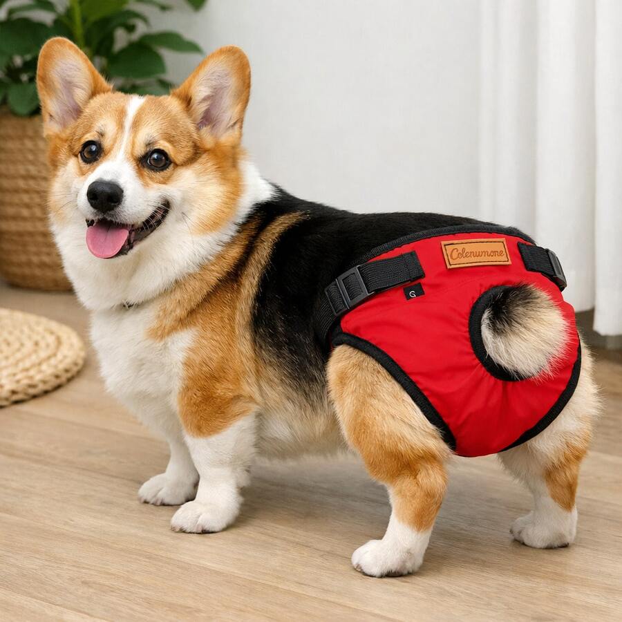 Pantalones fisiológicos reutilizables para perros, adecuados para uso en exteriores, previenen el montaje y el acoso, aptos para perros pequeños, medianos y grandes - Multicolor - Ver 1