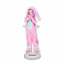 Alien Stage Mizi Sua 15cm 動漫壓克力立牌 透明底座 Q版卡通睡衣設計 桌面擺飾 房間裝飾 家居裝飾 返校季禮物 收藏品 粉絲周邊 可愛動漫禮物 - A - 查看 10