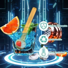 [$2.99 Shipping Included On All Items]8 Pcs Reusable  Glass Straws, 4-Inch Straight Shatterproof Glass Straws, With Cleaning Brush, Suitable For Bar Drinks, Cocktails, Milkshakes, Coffee, And Juice - Xem 3