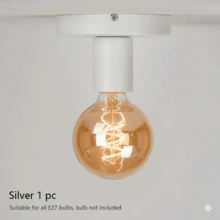 1/2个E27螺口吸顶灯座，简约现代走廊入口大厅吸顶灯，客厅卧室阳台嵌入式灯（不含灯泡） - 彩色 - 查看 9