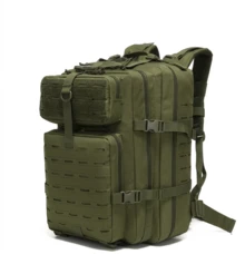 50L Tactical Backpack With Molle System, Heavy Duty Large Capacity Trekking Bag, Very Durable, Practical Backpack For Hiking - Army Green - View 1