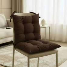 Almofada Futon Para Cadeira 40x40cm Grande Cheia Com Fitinhas De Amarrar - Marrom-UN - Visão 2