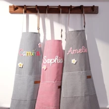 Delantal personalizado con bolsillo, nombre personalizable, delantal de cocina para hornear, hecho a mano, regalo del Día de la Madre, delantal con nombre personalizado, delantal de madre, regalo del Día de la Madre, delantal con letra personalizada, delantal de chef, delantal de sous chef, delantal de cocina personalizado, delantal con nombre personalizado hecho a mano, delantal floral - Multicolor - Ver 4