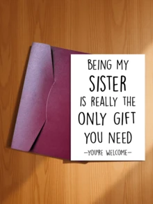 1pc Funny Sister's Birthday Card, Humorous Greeting Card Suitable For Gifting To Sisters, Back To School Supplies (Random Color Envelope) - A - View 12