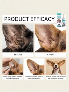 EelJoy Pet Ear Cleaning Powder - Gentle, Comfortable And Soft Ear Care Powder For Cleaning Pet Ears, Ensuring A Clean And Comfortable Ear Canal Environment - Multicolor - View 4