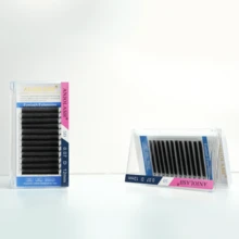 Kit Of 5 Boxes Of W-Shaped 0.07D Pre-Made Eyelashes | Volume Fans W-Shaped For Extensions - 黑色 - 查看 7