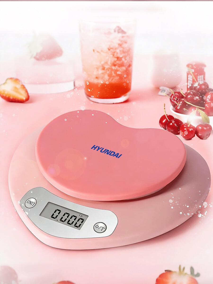 HYUNDAI Electronic Kitchen Scale With Tare Function, Multi-Functional Digital Scale For Food Cooking And Baking, Easy To Clean, Essential Kitchen Gadget - Pink - View 1