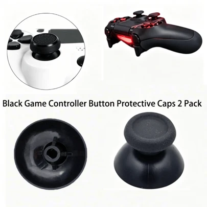 2 pezzi/set Cappucci per joystick a forma di fungo per controller di gioco, adatti per gamepad PS2/PS3, copertura protettiva antiscivolo e resistente all'usura per pulsanti, accessori per migliorare il controllo